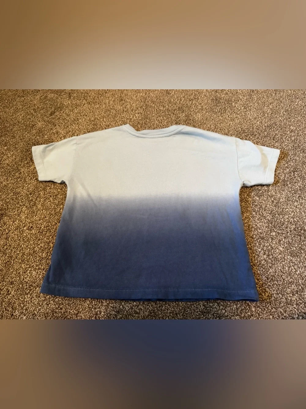 Baby Gap Light Blue Ombre Navy kangaroo pocket toddler cotton t shirt 4T Boy